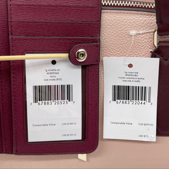 Kate Spade Large Triple Compartment Tote Bag & Darcy Slim Bifold Wallet - Picture 15 of 15